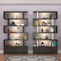 Clapboard company beauty salon display cabinet product rack provincial space Hall wooden closet nail shop storage rack home