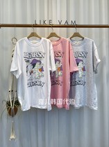 Like_vam Korea Dongdaemun 2022 summer new fashion cartoon loose short-sleeved T-shirt women