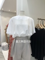 plat Korea Dongdaemun 2022 summer new short style thin version fashion all-match short-sleeved T-shirt women