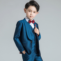 Boy blazer dress suit handsome little host British boy piano performance suit children suit men