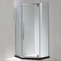 Gold bathroom simple corrosion-resistant material frame temperature difference tempered glass shower room 14303A