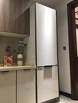 White moonlight kitchen acrylic refrigerator high cabinet