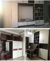Jing wooden wardrobe whole house custom furniture whole bedroom modern open cloakroom flat door wardrobe