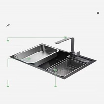 Olin black nano stainless steel kitchen package wash basin sink sink sink JBS1T-OLCS506H
