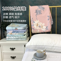 Good goods 100%bamboo fiber sheets soft mat double thickened double three-piece set cool antibacterial not pilling soft hanging