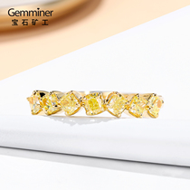 Gem Miner 18K gold yellow diamond Row ring