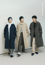 Anniehall weighs in fabric A typeface shape wind coat oversize autumn and winter hands a Cityboy