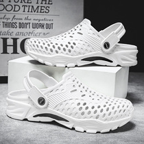 Slippers men summer sandals outdoor hole shoes wear sandals home semi drag Korean fashion trend personality sandals