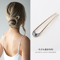 Korean hair tray Iron hairpin hair plug hairpin wild hair tray tool headdress hair card plug comb braiding artifact