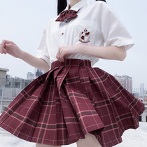  Shahua genuine rabbit seam JK uniform full set summer swallow house shirt original La la sauce pleated skirt