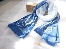Guizhous new batik scarf butterfly love flower literary travel gift gift non-heritage plant dye can be customized
