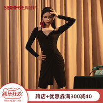 Shangbafei Latin dance clothes female adult autumn and winter New Dance dress professional practice suit L9818