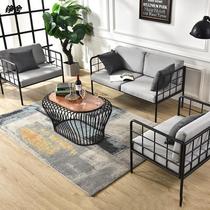 Simple industrial wind iron sofa card seat clothing store Studio Cafe sofa combination Nordic personality design