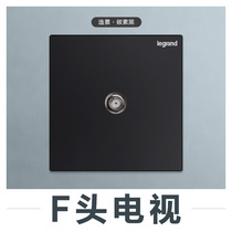 TCL Legrand Yijing carbon black type 86 switch socket household concealed one broadband F connector TV plug