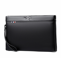 2022 New Mens Handbag Casual Large Capacity Soft Leather Hand Grip Bag Business Hand Carry Bag Zipper Youth Hand Grab Bag