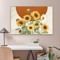 Sunflower cross stitch 2021 New thread embroidery living room simple flower series bedroom small pieces hand-made embroidery