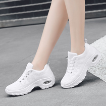Wear white dancing shoes jazz womens sports dance shoes autumn and winter fitness jumping shoes soft bottom square ghosts step dance shoes