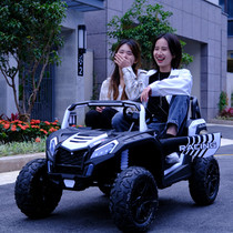 Double parent-child electric car can sit for adults four-wheel drive remote control off-road children toy car oversized
