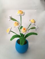 Wool preparation handicraft daffodil finished home desk decoration