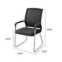 Office chair comfortable with armrests Bow Chair black with backrest simple computer chair for sedentary