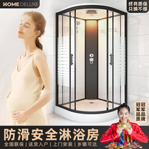 Shower room showroom pregnant woman overall curved anti-skid bathroom with heating air basin mobile bathroom
