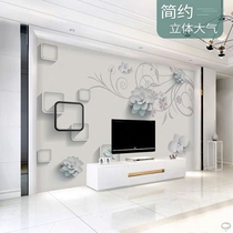  Modern and simple 8d TV background wall bamboo and wood fiber integrated wallboard film and television wall Bedroom decoration quick installation wallboard