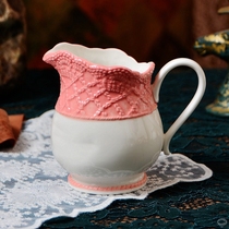 Nordic style glaze embossed ceramic wool coffee milk jar European sauce cup Milk Cup Tea Cup blemish