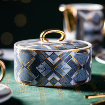 Coffee sugar cans sugar cans ceramic Nordic sugar boxes candy cans with lids sugar cans white sugar household sugar cubes cans seals