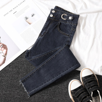 High Waist Jeans Woman 2022 Spring Dress New Body Slim Fit Elastic 90% Small Foot Pencil Pants Tide