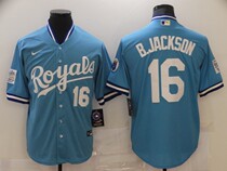 Foreign trade large size Royals jersey Royals baseball uniform 16#BJACKSON13#PERES#6#35#8 ball uniform