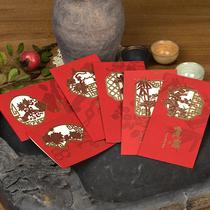 Chinese style business New Year greeting card high-end gilding New Years day spring festival blessing thank you card customization to send customer 21B