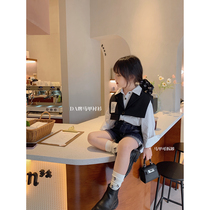 Cream KIDS girls shirt early and early autumn new Western style childrens shirt fashion baby design sense long-sleeved top