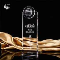  Crystal golf trophy medal Creative customization Prize award Championship game gift authorization card Honor