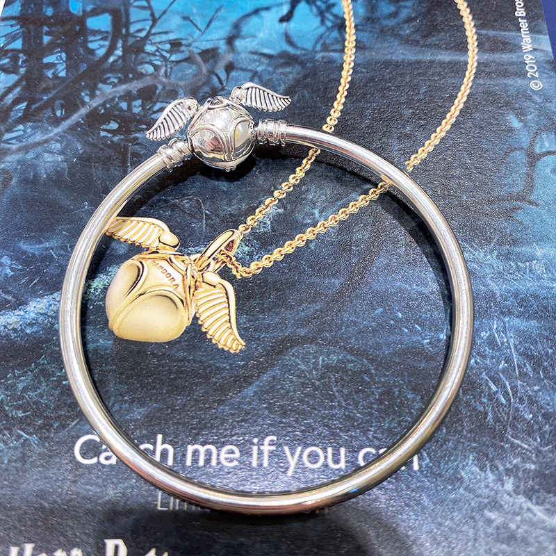 Pandoras official website Pandora Christmas new Harry Potter Magic Gold Flying Thief Bracelet Girl 598619