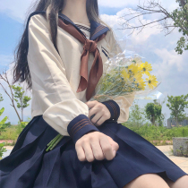 Sakata High Original Sailor Women Long Sleeve Orthodox JK Uniform Basic Japanese School Uniform College Style Pleated Skirt Set