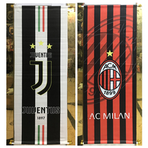 Football European Cup Supplies Real Madrid Barcelona Juventus AC Milan Bar Poster Hanging Team Flag Decoration