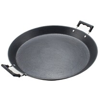 Raw iron pan flat bottom cast iron double ears uncoated commercial frying pan pancake pan old non-stick household gas induction cooker