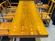 Teak Wood large board table log coffee table tea table table home writing desk office desk simple whole board