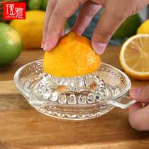 The juicer manual extruder glass material healthy and non-toxic and easy to clean the squeeze lemon artifact