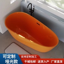 Acrylic bath standalone household accommodation hotel seamless bathtub custom European style small color bath