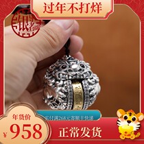 Silver guide foot silver 999 hand pieces play financial resources rolling transfer brave opening lucky fortune decoration car pendant