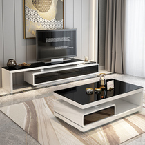 TV cabinet tea table combination set simple living room telescopic TV cabinet large medium and small apartment