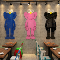 Creative ins Net red hotel bar barbecue milk tea scene layout Sesame Street kaws wall sticker decoration