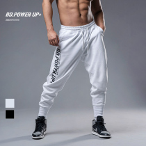 BD Bodybuilding Sports Long Pants Men 100 hitch Loose Print Trend Fitness Running Bunch-footed Pants Spring Summer New