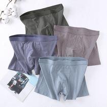 2-3 strips of cotton breathable No marks for mens underwear printed flat corner pants adult upscale fattening with large size 4 corners