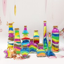 Sand painting bottle childrens diy color sand bottle quicksand wishing bottle kindergarten creative handmade group building activity material