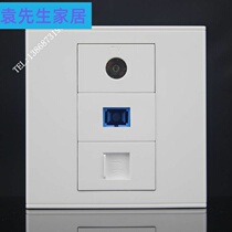 Type 86 telephone fiber optic TV wall socket panel RJ11 telephone SC fiber optic in-line TV cable TV