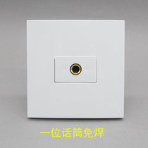 Type 86 one bit 6 35 microphone microphone no welding wire multimedia socket microphone welding free socket panel