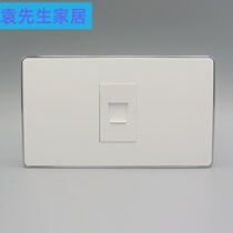 Silver edge 120 type one phone panel RJ11 phone socket combination wall plug panel 4-core voice switch socket