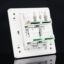 Switch socket 86 type 4 port 2 RJ45 computer network cable 2 CAT3 telephone voice socket panel